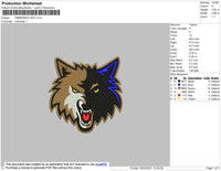 Timberwolves Embroidery