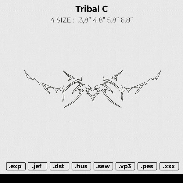 Tribal C Embroidery