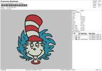 The Cat In The Hat Embroidery