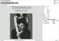 Theweeknd Bnw Embroidery File 6 sizes