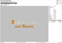 Valley Trector Embroidery File 6 sizes