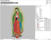 Virgen de Guadalupe Embroidery