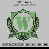 Warriors Embroidery