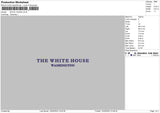 White House Embroidery File 6 sizes