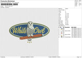 WHITE OWL mbroidery