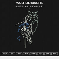 wolf silhouette Embroidery