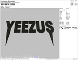Yeezus Text  Embroidery
