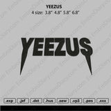 Yeezus Text  Embroidery