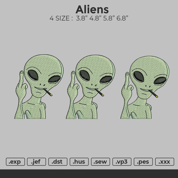Aliens Embroidery