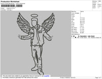 Angel Man Outline Embroidery
