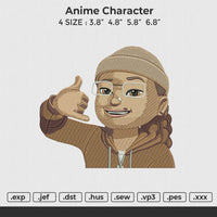Anime Character Embroidery
