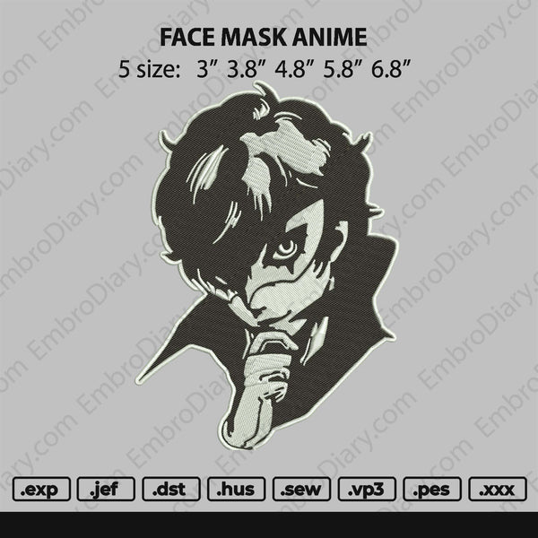 face mask anime Embroidery
