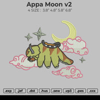 Appa Moon v2 embroidery