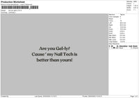 Are You Gel Embroidery File 6 sizes