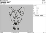 Arlo Dog Embroidery