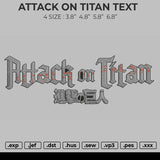 Attack On Titan Embroidery