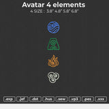 Avatar 4 Elements Embroidery