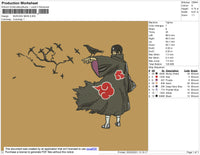 Obito Itachi Birds Embroidery