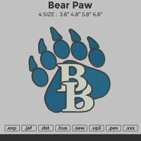 Bear Paw Embroidery