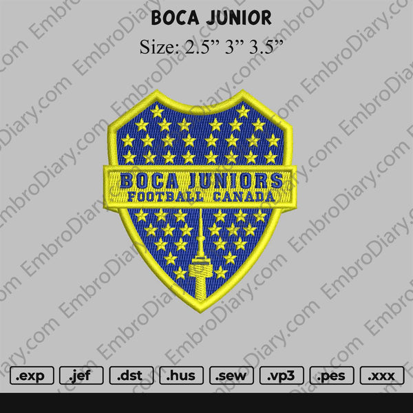 boca junior embroidery