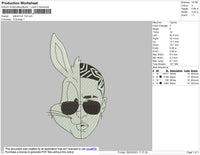 Bad Bunny White Embroidery