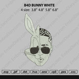 Bad Bunny White Embroidery