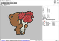 Bear Flowers v2 Embroidery