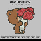 Bear Flowers v2 Embroidery