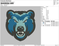 Bear Head Embroidery