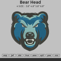 Bear Head Embroidery