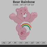 Bear Rainbow Embroidery