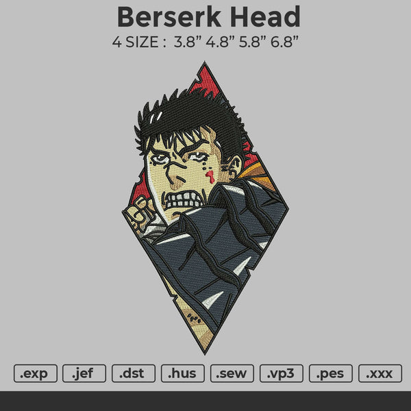 Berserk Head Embroidery