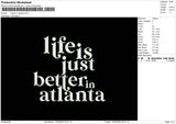 In Atlanta Embroidery File 6 sizes