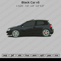 Black Car V5 Embroidery