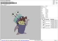 Boo Monster inc v2 Embroidery
