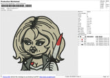 Bbride Of Chucky v2 Embroidery