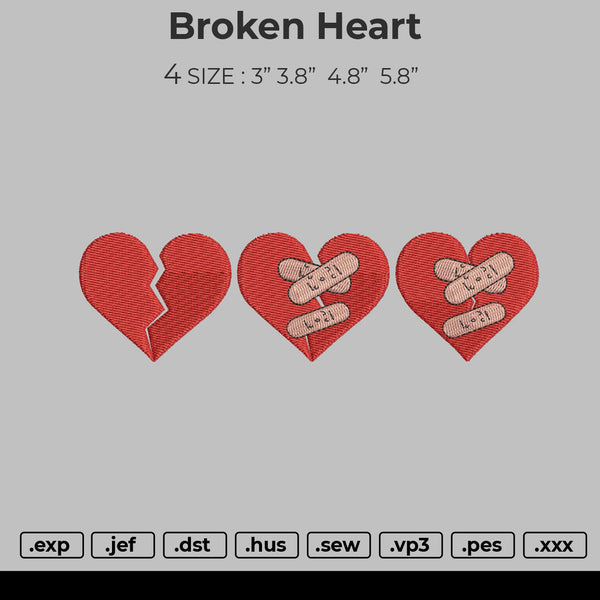 Broken Hearts Embroidery