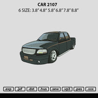 Car 2107 Embroidery File 6 sizes