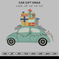 Car Gift Xmas Embroidery