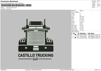 Castillo Trucking Embroidery File 6 sizes