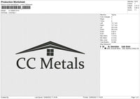 CC Metals Embroidery