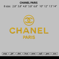 Buy I love Chanel logo Embroidery Dst Pes File online in USA