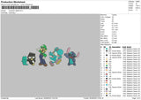 Character 2608 Embroidery File 6 sizes