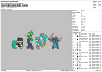 Character 2608 Embroidery File 6 sizes