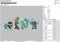 Character 2608 Embroidery File 6 sizes