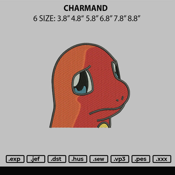 Charmand Embroidery File 6 sizes