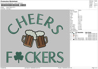 Cheers F Embroider File 6 sizes