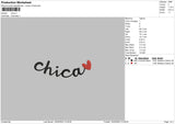 Chica Embroidery File 6 sizes