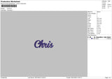 Chris Embroidery File 6 sizes