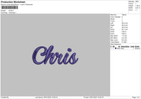 Chris Embroidery File 6 sizes